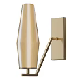 Modern Elegant Wall Sconces With Beige Glass Shade And Metal Frame Design