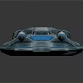 Futuristic Cosmic Spaceship 3D Model With Silver Blue Design And Engines