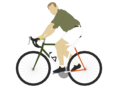 Game Movie Character Riding Bicycle Wearing Green Shirt And White Shorts 3d model