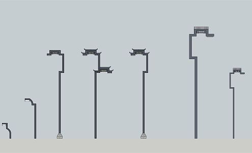 New Chinese Street Lamp 3d model