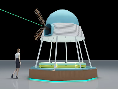 Modern Meichen Lighthouse 3d model