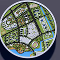 Sand Table Model for Urban Community Planning with Buildings Green Spaces and Roads