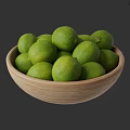 Fresh Green Limes in Wooden Bowl for Healthy Citrus Fruit Snacks