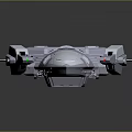 Futuristic Spaceship With Streamlined Silver Body And Aerodynamic Wings Design Details