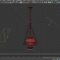 Industrial Style Metal Chandelier with Hanging Chain and Round Shade Design