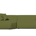 Modern double sofa multiplayer sofa 3d model