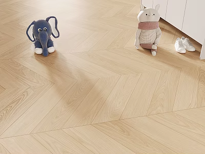 Light Herringbone Wood Flooring With Kids Toys And Shoes 3d model Light Herringbone Wood Flooring With Kids Toys And Shoes 3d model