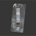 Animal Shaped Metal Sculpture With Blue Yellow Color And Graffiti On Metal Platform