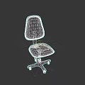 Black Leather Office Chair With Comfortable Seat Backrest And Rolling Wheels