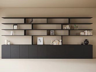 Modern Bookshelf Storage Rack 3d model