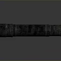 Vintage Weapon Cannon Barrel With Black Metal Textured Surface Sleek Reflective Finish On Smooth Background
