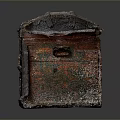 Vintage Wooden Storage Trunk With Rustic Design And Metal Hardware For Home Decor
