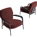 Single sofa 3d model