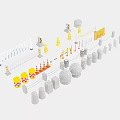 Comprehensive Road Safety Facilities With Guardrails Traffic Cones Bollards And Construction Signs