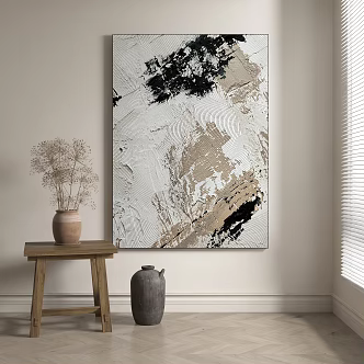 abstract decorative painting 3d model