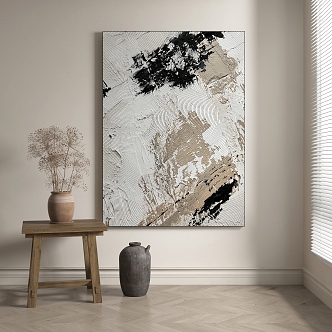 abstract decorative painting 3d model