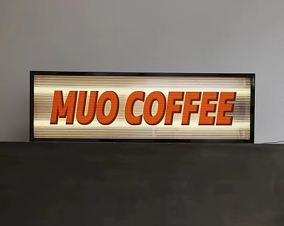 MUO COFFEE Illuminated Neon Sign Board For Coffee Shop Exterior 3d model