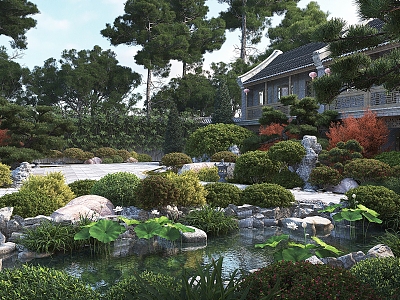 Chinese Park Landscape 3d model