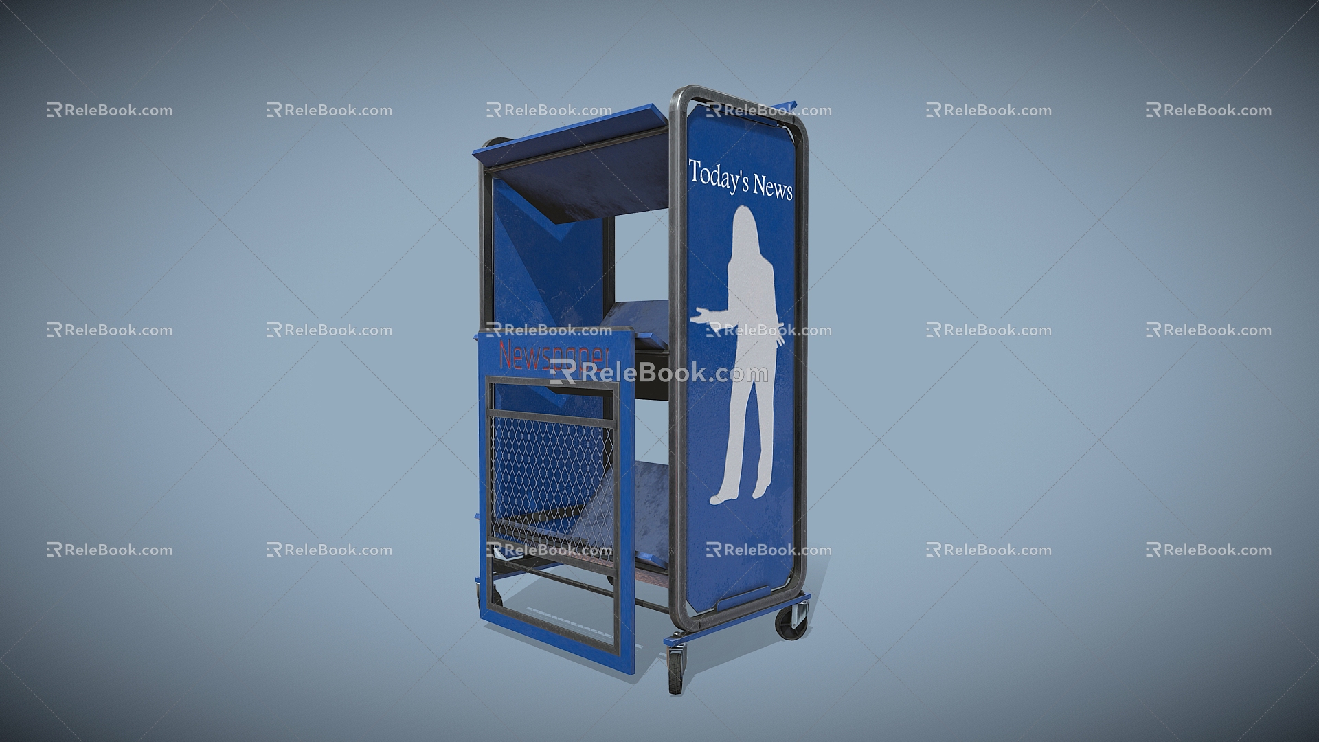 Newspapers Newspaper Kiosk 3d model