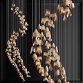 Modern Chandelier Waterfall Chandelier 3d model