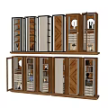 Modern Wooden Bookcase Designs With Glass Doors Drawers And Storage Spaces