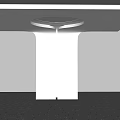 Special-shaped Front Desk Background Special-shaped Ceiling Special-shaped Column Creative Column Front Desk Column Special-shaped Front Desk Special-shaped Island Platform 3d model