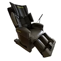 Black Leather Massage Chair With Full Body Massage And Remote Control