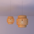 bamboo and rattan chandelier personalized chandelier 3d model