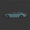 Blue Sedan With Black Roof Modern Design Sleek Lines And Black Wheels