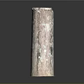 Decorative Pink Cylindrical Pillar With Textured Surface And Smooth Base