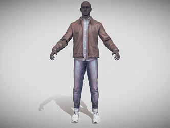 Modern Man Glyph Black Everyday Pack Man's Daily suit Game Assets 3d model