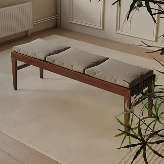 Modern shoe changing stool 3d model