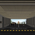 Modern Parking Basement Parking 3d model