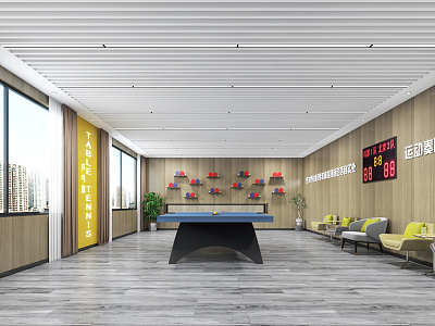 Modern table tennis room model