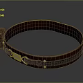 Stylish Brown Leather Belt With Black Trim And Metal Buckle Design