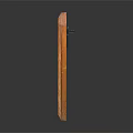 Wooden Shield Weapon With Carved Decorative Elements And Traditional Inscription Design