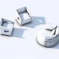 Modern Black and White Accent Chairs with Various Designs Round Shape and Armrest Details