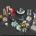 Varied Tableware Set Including Cups Plates Bowls Jars Teapot and Fruit Bowl