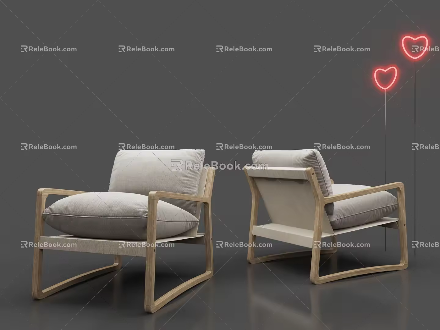 Single Sofa Leather Sofa Single Sofa Office Sofa Casual Sofa 3d model