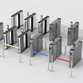 Access control and security check gate machine security check door security check instrument 3d model