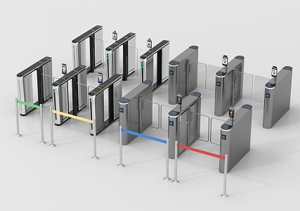 Access control and security check gate machine security check door security check instrument 3d model