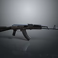 AK47 Assault Rifle With Wooden Stock And Metal Barrel Classic Design