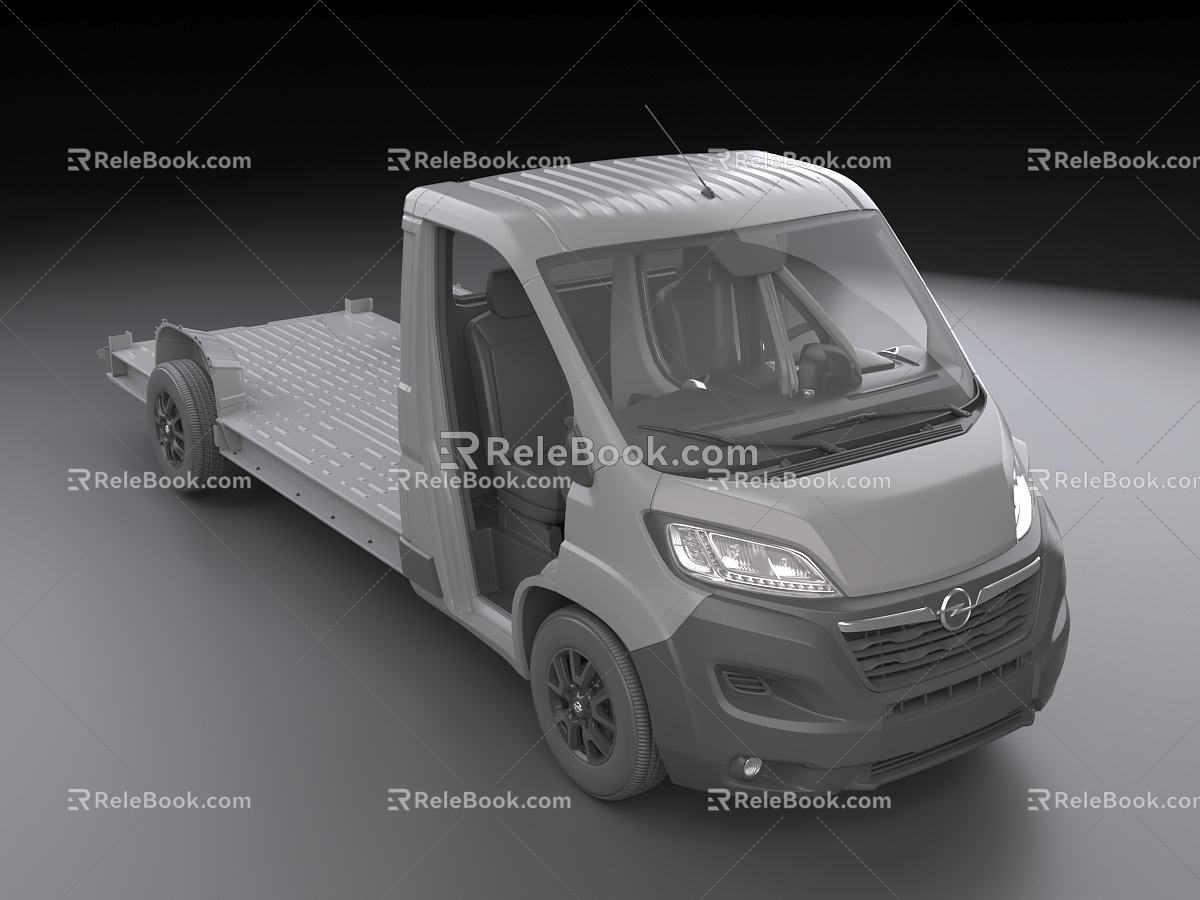 Truck Van Passenger Car Pull Truck Container Truck 3d model