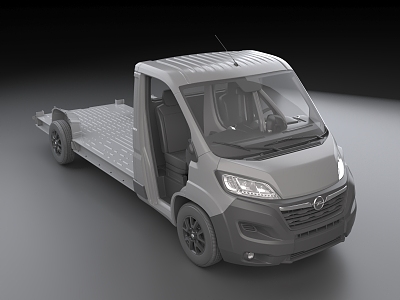 Truck Van Passenger Car Pull Truck Container Truck 3d model