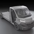 Heavy Duty Commercial Utility Vehicle With Single Cab And Flatbed Cargo Platform