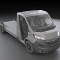 Truck Van Passenger Car Pull Truck Container Truck 3d model