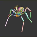 Robot Spider Robot Mecha Spider Science Fiction Spider Mechanical Spider Battery Spider Tower Defense 3d model