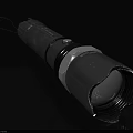 Gray Metal Flashlight With Lanyard And Hexagonal Head Daily Electrical Appliance