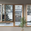 Wooden Frame Casement Windows With Clear Glass And Indoor Outdoor View Design