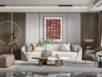 modern living room 3d model